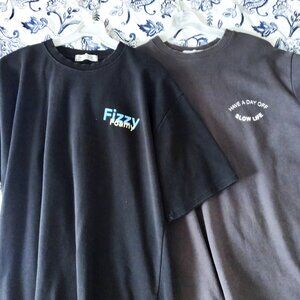 Korean T-Shirts (Set of 2), Baggy, Onesize